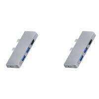 2X for Surface Pro 8 USB C Hub, 4K -Compatible Adapter+2 USB 3.0 Reader SD/TF Card Reader Adapter for Surface Pro 8