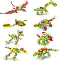 Microgood 8ชิ้นไดโนเสาร์ของเล่นก่อสร้างจำลอง Stegosaurus Triceratop Pterosaurus Dilophosaurus บล็อคพลาสติกชุดเล่นการฝึกอบรมทักษะของเล่นส่งเสริมการเรียนรู้สำหรับเด็ก DIY การประกอบตุ๊กตาของขวัญโมเดลไดโนเสาร์สัตว์