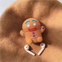 3D Cute Christmas Gingerbread Man Caribou Silicone Headphone Cases for Apple Airpods 1 2 Funda Headphone Case Wireless Earbud Cases