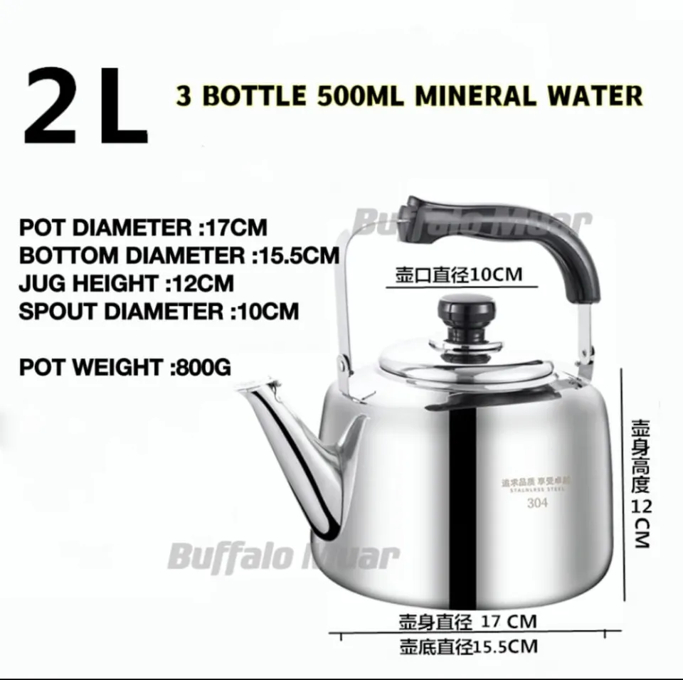 304 Stainless Steel Boiling Kettle 5.5L Large Capacity Boiling