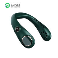 Gloryfit FS20 Neck fan พัดลมพกพาชาร์จ 6000MAh USB mini fan 3 ระดับ จอแสดงผล LED อัจฉริยะ พัดลมคล้องคอแบบพกติดตัว การจ่ายอากาศหมุนเวียน 360°เสียงเบา พัดลมคอ