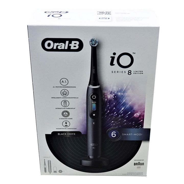 Oral-B iO Series 8 Ultimate Clean Electric Toothbrush (Black, 2 pin EU plug)