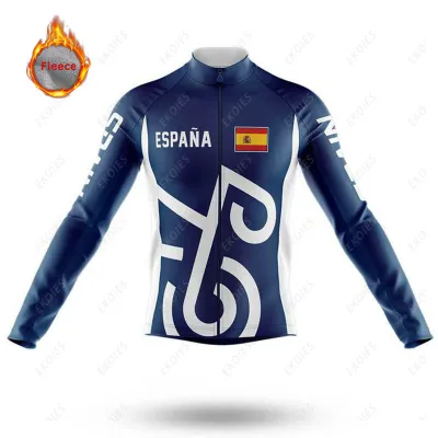 Spain Cycling Clothing 2022 Winter Thermal Fleece Cycling Jerseys Suit Mountain Bike Riding Ropa De Ciclismo Hombre Warm Jackets