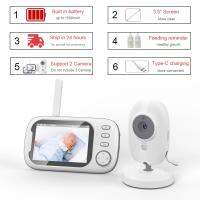 Baby Monitor พร้อมกล้อง3.5นิ้ว LCD อิเล็กทรอนิกส์ Babyphone 2 Way Audio Talk Night Vision วิดีโอพี่เลี้ยงวิทยุกล้องเด็ก Feeding