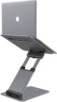 Nulaxy Laptop Stand, Ergonomic Sit to Stand Laptop Holder Convertor, Adjustable Height from 2.1" to 13.8", Supports up to 22lbs, Compatible with MacBook, All Laptops Tablets 10-17" - Space Grey