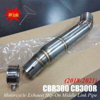 สำหรับ CBR300 CB300R CBR 300 CB 300R 2018-2021ท่อไอเสียรถจักรยานยนต์แบบสลิป-บนรถจักรยานยนต์จักรยานหลุมท่อข้อกลางดัดแปลงรถแข่ง