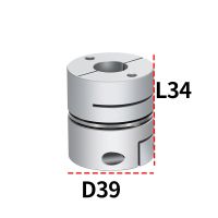 ข้อต่อเพลาข้อต่อไดอะแฟรมเดี่ยว D39L34แบบยืดหยุ่นได้คอนเนคเตอร์แบบ L34mm D39mm บอลสกรูตัวเข้ารหัสแบบมอเตอร์เซอร์โวสำหรับการเข้ารหัสคอมพิวเตอร์