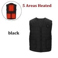 11 Area Heating Vest MenWomen Casual V-neck USB Heated Vest Smart Control Temperature Heating Jacket Cotton Coat Winter Hunting