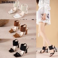 ?☊✧♙ New sandals female fairy one word fine with high big yards for womens shoes the year round is available