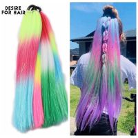 Desire for Hair 26inch Long Synthetic Ponytail Hair Piece Mix Tinsel Sparkle Glitter Braiding Hair Extensions Wig  Hair Extensions  Pads