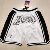 NBA Los Angeles Lakers Just Don White Pockets Short Mens Basketball Shorts