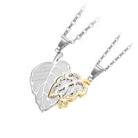 CIFbuy  New Festival Gift Pendant Simple Temperament Elegant Stainless Steel Couple Necklace For Men Women