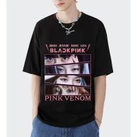 【Hot】 Popular Advice Shirt Blackpink Band Album Pink Venom Fashion Clothing Rosé Jennie Korean Style T-Shirt Lisa Jisoo Shirt for Men Women