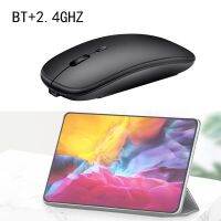 Sem Fio Do Mouse Silencioso Regarregvel Ergonômico Dual-Mode Muse 1600Dpi Com Rgb Led เมาส์หลังเรืองแสง Para Ipad Xaimi Pad 5 Tablet