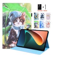 Tablet Case for Xiaomi Pad 5 Pro mipad 5 Global Cute Cat Panda Painted for Funda Xiaomi Mi Pad5 Pro 11 inch 2021 Stylus Film