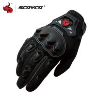 【CW】SCOYCO Multicolor Full Finger Gloves Anti-slip And Anti-fall Windproof Motorcycle Gloves Protection Wear-resistant Gloves