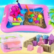 Cát nặn sinh học bộ khuôn đồ chơi cát nặn đầy đủ món giúp bé phát triển