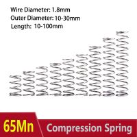 Shock Absorbing Pressure Return Compression Cylindrical Helical Coil Backspring Compressed Spring 65Mn Steel WD 1.8mm Custom