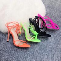 Women Sandals High Heels Shoes Clip Toe Bandage Pinch Stiletto Ladies Thin Heels Female Plus Size Summer 2021 Casual Solid