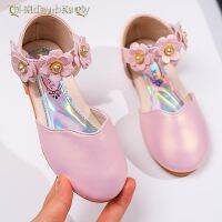 【hot】۞♀☎  Childrens Shoes New Leather Fashion Bow Rhinestone Wedding Student