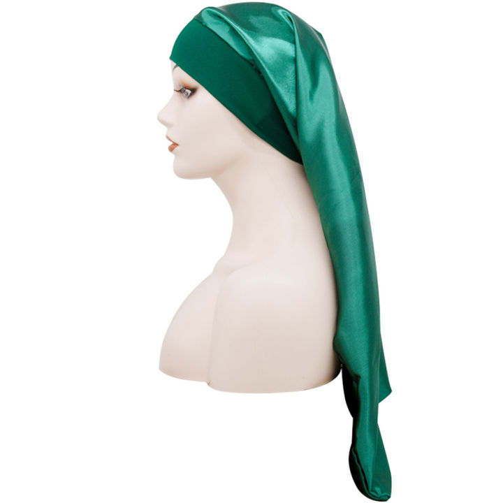 hair-care-cap-beauty-tools-wide-brimmed-satin-nightcap-ladies-long-hair-hat-silk-hat-hood-hat-sleep-cap
