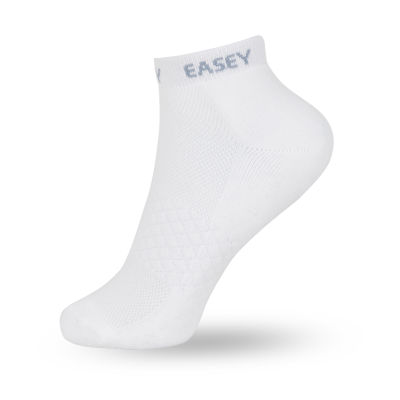 Easey ถุงเท้าเพื่อสุขภาพ ลดกลิ่นอับ ES Cushion - Quarter MT White
