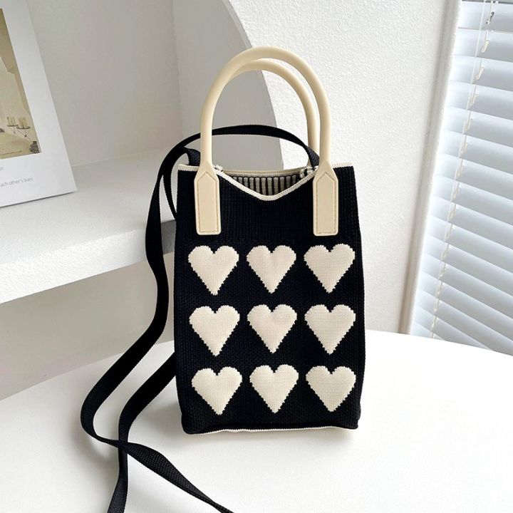 versatile-leisure-tote-woven-reusable-love-knitted-handbag-shoulder-bag-mini-mobile-phone
