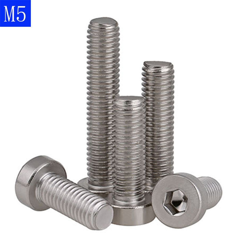 150pcs M5 A2 Stainless Steel Button Head Hexagon Socket Screw Nuts NO.2551 5mm