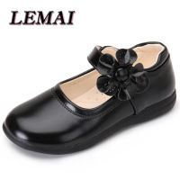 Girls Leather Shoes for Children Wedding Dress Princess School Shoes Kids Summer Bow-knot Black Student Sandals Korean Fashion