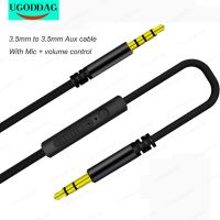 Audio Cable 3.5mm to Jack 3.5mm Speaker Line Aux Cable Male to Male with Mic to volume control for iPhone Samsung Headphone Car