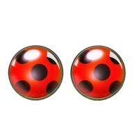 【Yijing】Cute Ladybug Ear ต่างหูหมุดรูปสัตว์ต่างหูห่วงกลมผู้หญิง Party ของขวัญเครื่องประดับ