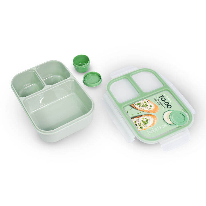 LocknLock ToGo Lunch Box with Dividers and Sauce