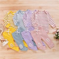 [COD] piece minimum order cross-border European and childrens infants young children spring autumn 2021 new striped long-sleeved romper suit