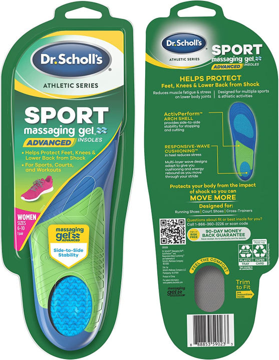 dr-scholls-athletic-series-advanced-sport-massaging-gel-insoles-for-womens-sizes-6-10-multi-color-1-pair-womens-6-10-insoles