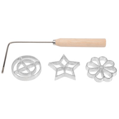 Mould with Handle Rose Flower Cookies Tool Cast Mould Set for Kitchen Baking