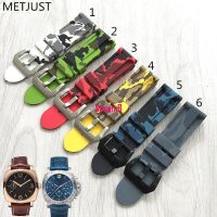 Suitable For [Classic Style] Substitute Panerai Rubber Silicone Watch Strap Fat Sea PAM111 Mechanical Camouflage Bracelet 24mm