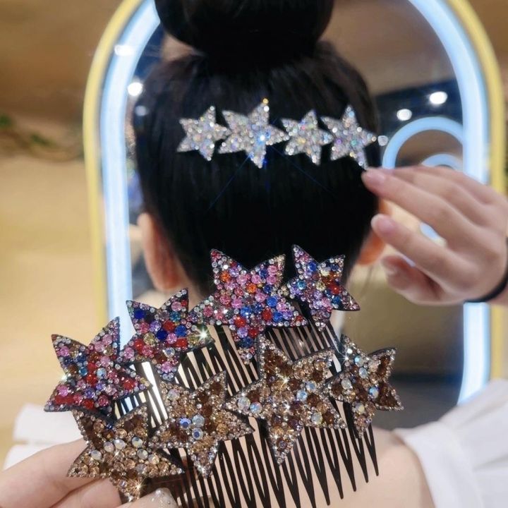 Cheap Inserted Broken Hair Comb Rhinestone Hair Claw New Rhinestone Hair  Comb Women