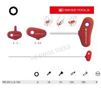 PB Swiss Tools หกเหลี่ยม ด้ามตัว T ขนาด 8.0 mm. หัวตัด รุ่นยาว แกนยาว 150 mm. รุ่น PB 207L-8