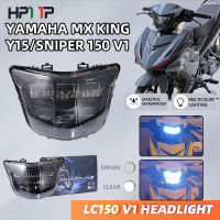 Zhi.pat ไฟหน้า LED ควัน เสียงใส พร้อมปลั๊ก สําหรับ YAMAHA Lc150 Y15ZR RS150 MX King 150 Sniper 150 V1