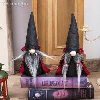 minyun ฮาโลวีน Tomte ของเล่นสวีเดน Gnomes เครื่องประดับเสื้อคลุมแม่มดหมวกคริสต์มาสตุ๊กตาตกแต่งบ้าน