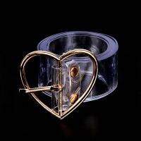 Long Transparent Belt Heart Pin Buckle Waist Jelly Belts