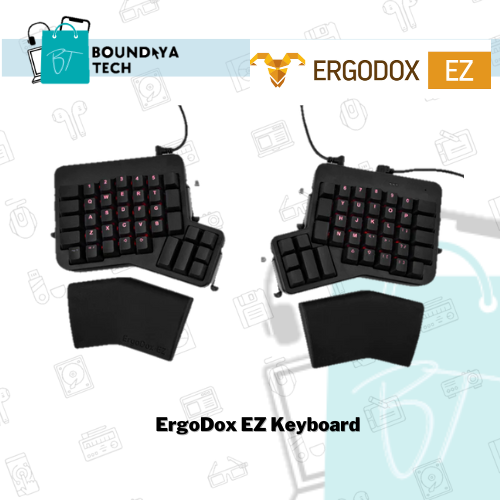 ErgoDox EZ Mechanical Keyboard Black customizable Keycaps and