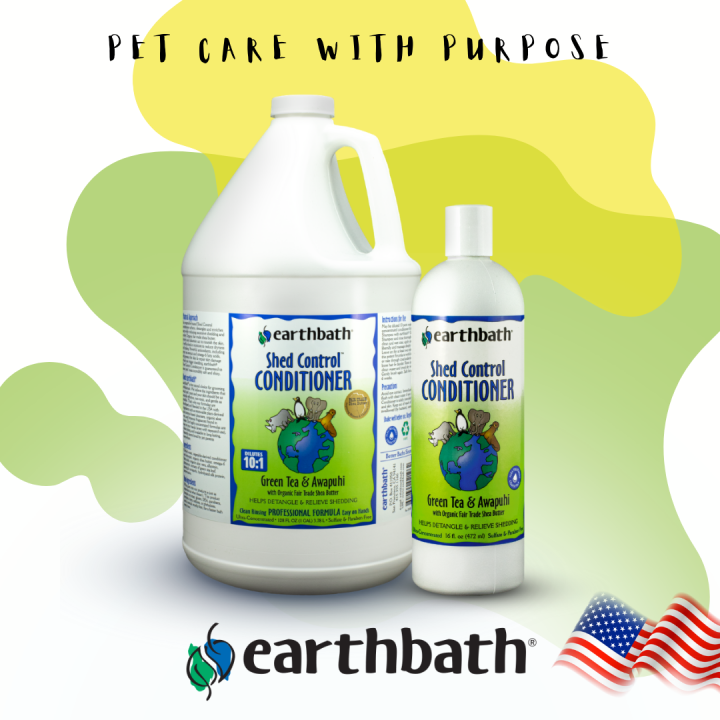 Earthbath Shed Control Cat & Dog Conditioner เอิร์ธบาธ ครีมนวดสูตรชา