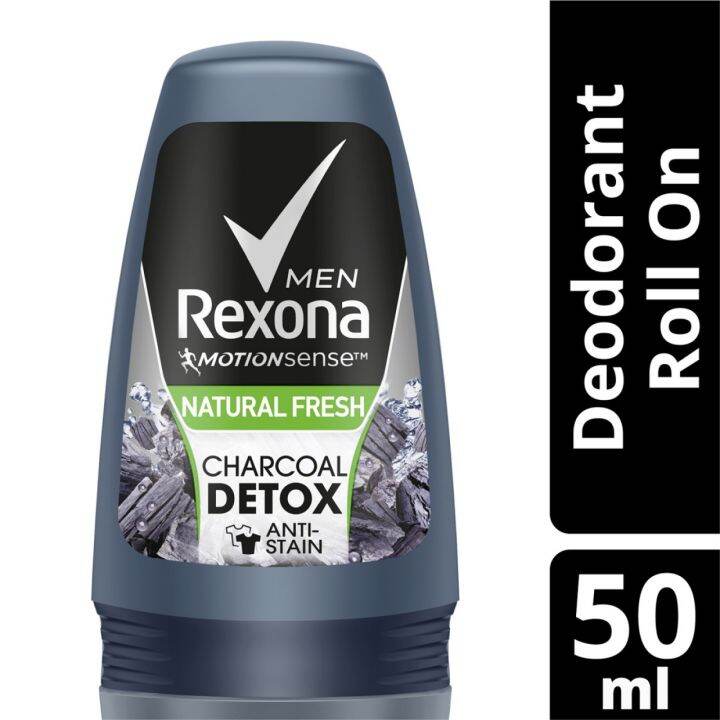 REXONA MEN DEODORANT ROLLON NATURAL FRESH CHARCOAL DETOX 50ML Lazada PH
