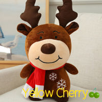 สีเหลืองเชอร์รี่【สหรัฐอเมริกา Stock 】 [ต่อ] ตุ๊กตาสัตว์ยัดไส้ของเล่น Santa Claus /Elk รูปร่างการ์ตูนตุ๊กตาตกแต่งบ้านหมอนนุ่มยัดไส้ของเล่นสัตว์