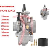 Motorcycle Carburetor Carburador With Power Jet For OKO 21 24 26 28 30 32 34mm Dirt Bike A Scooter DIO JOG CR 2T 4T PWK Carb