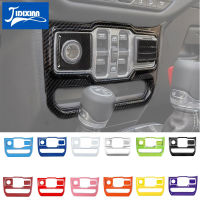 JIDIXIAN รถปุ่มหน้าต่างไฟแช็ก USB ซ็อกเก็ตสติกเกอร์ตกแต่งสำหรับ Jeep Wrangler JL Gladiator JT 2018 2019 2020 2021