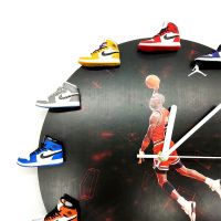 Aj นาฬิกาแขวนผนัง โมเดลรองเท้า Jumpman dunk Jordan No. 23 3D ขนาดเล็กTH