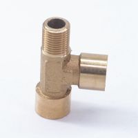 1/8 1/4 3/8 1/2 BSPP Male x Female x Female Tee 3 Ways Brass Pipe Fitting Connector