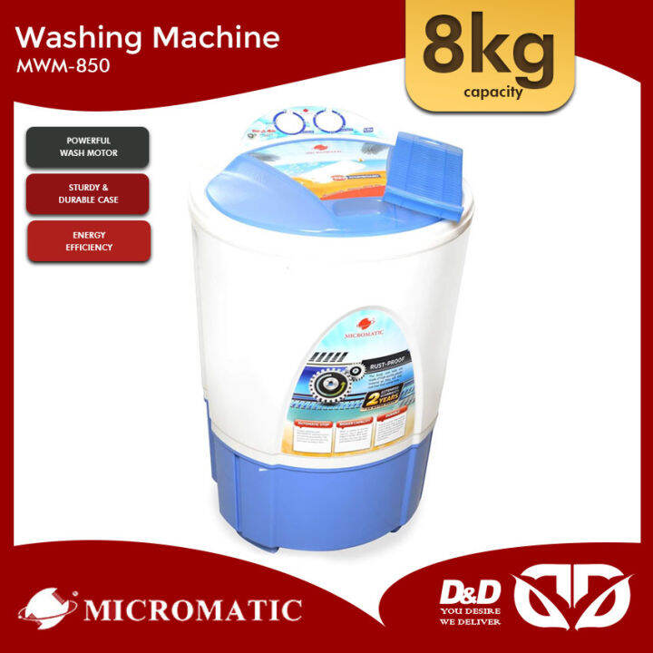 D&D | Micromatic MWM-850 8.0kg Single Tub Washing Machine | Lazada PH